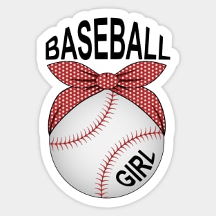 Baseball Girl Sticker